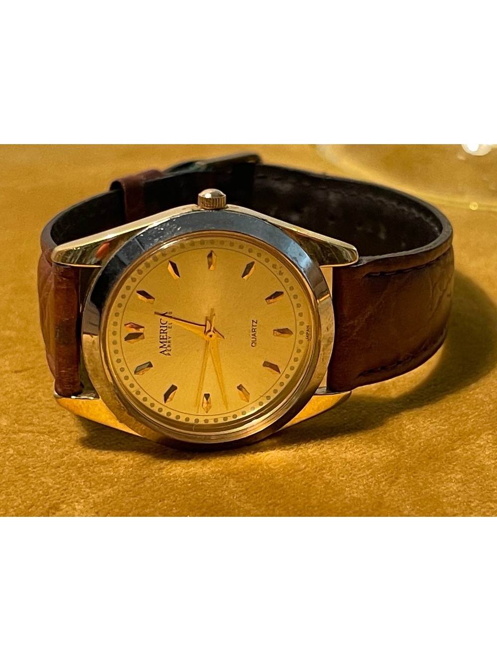 Vintage 1990s America Perry Ellis Watch Leather Band